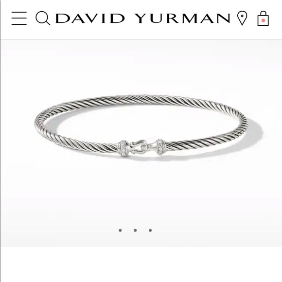 David Yurman Cable Buckle Bracelet w Diamonds - Picture 6 of 8